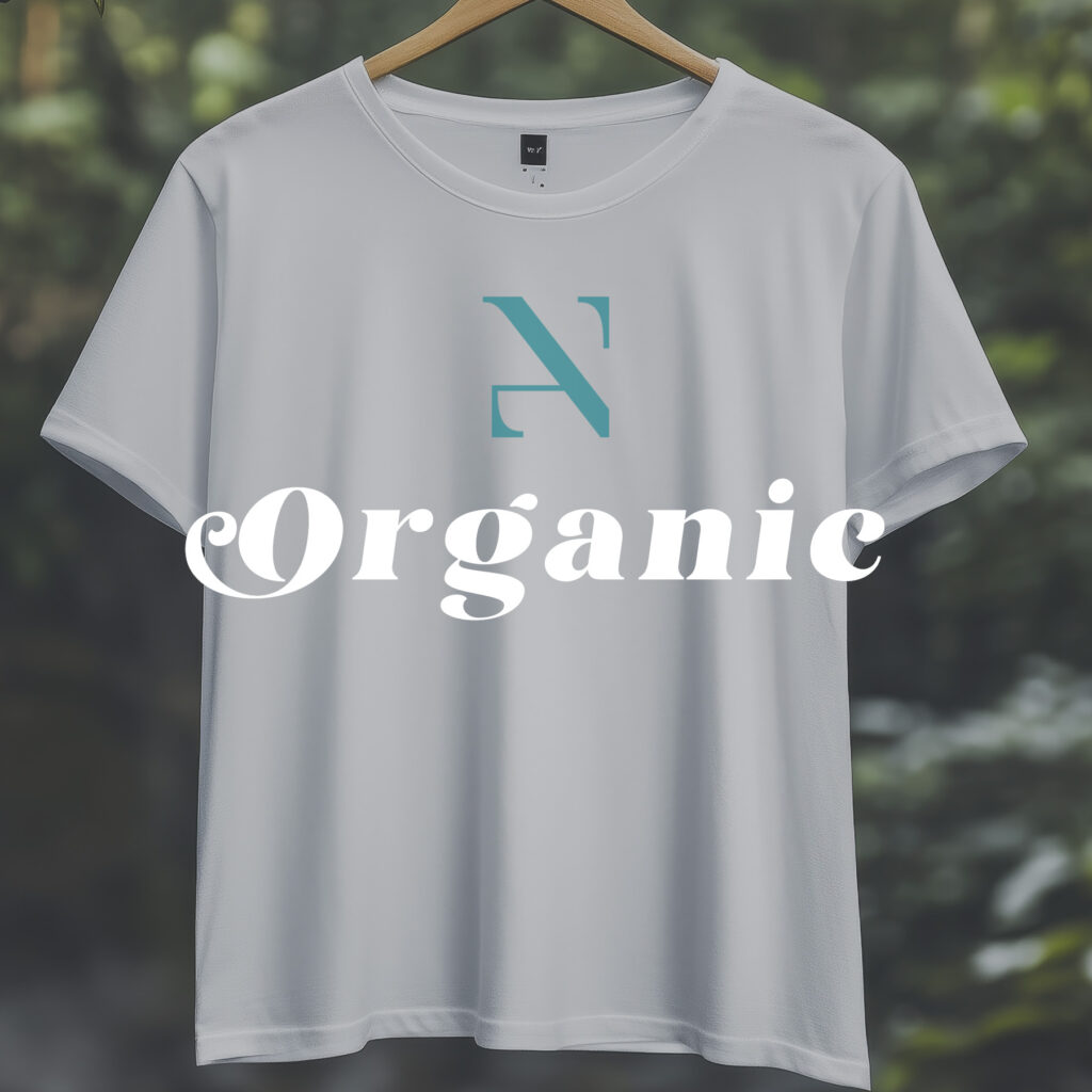 White Organic Cotton NA T-Shirt On A Hanger - NA Tee Shirts | Modern Narcotics Anonymous Apparel Photo of a white organic cotton NA t-shirt on a hanger outside.
