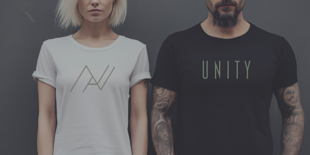 You couple with tattoos wearing NA Tee Shirts.