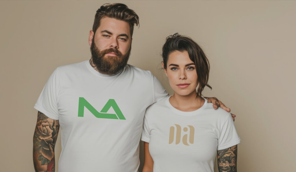 young-couple-wearing-white-na-tee-shirts - NA Tee Shirts | Modern Narcotics Anonymous Apparel
